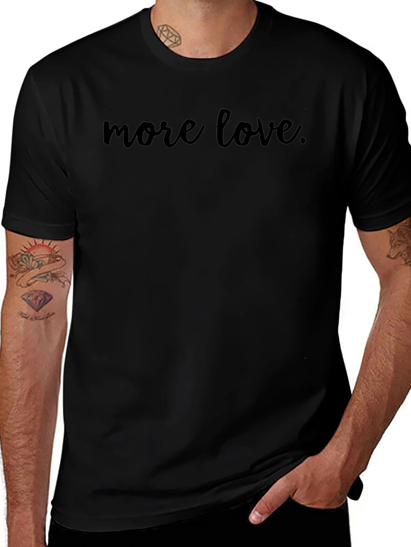 More Love Black T-Shirt
