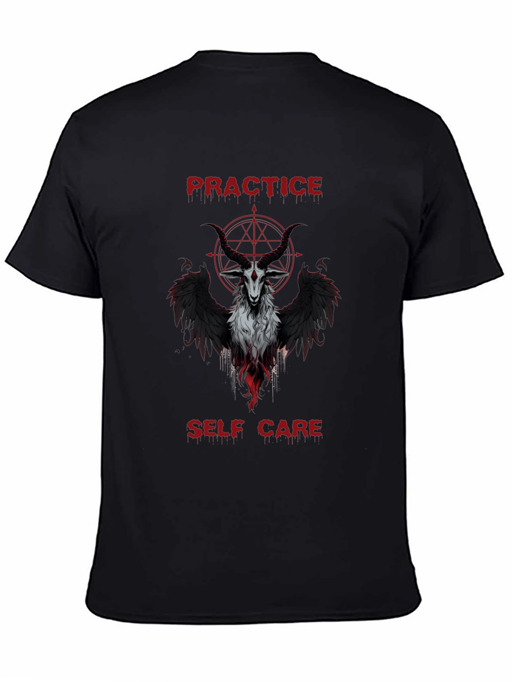 Practice Self Care Baphomet Graphic T-Shirt