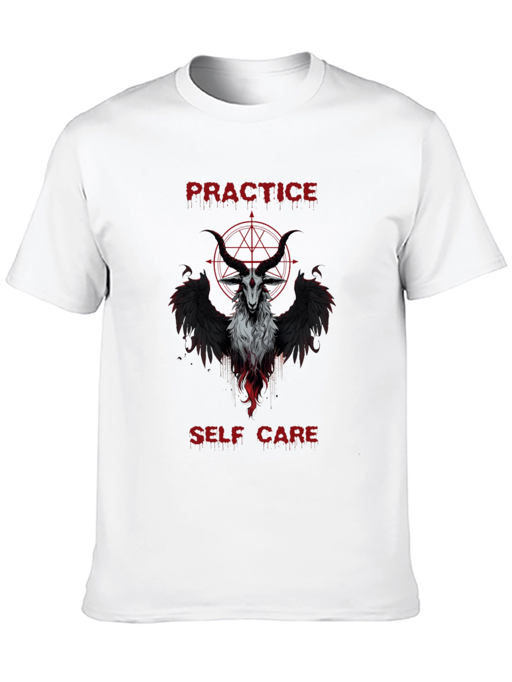 Practice Self Care Baphomet Graphic T-Shirt