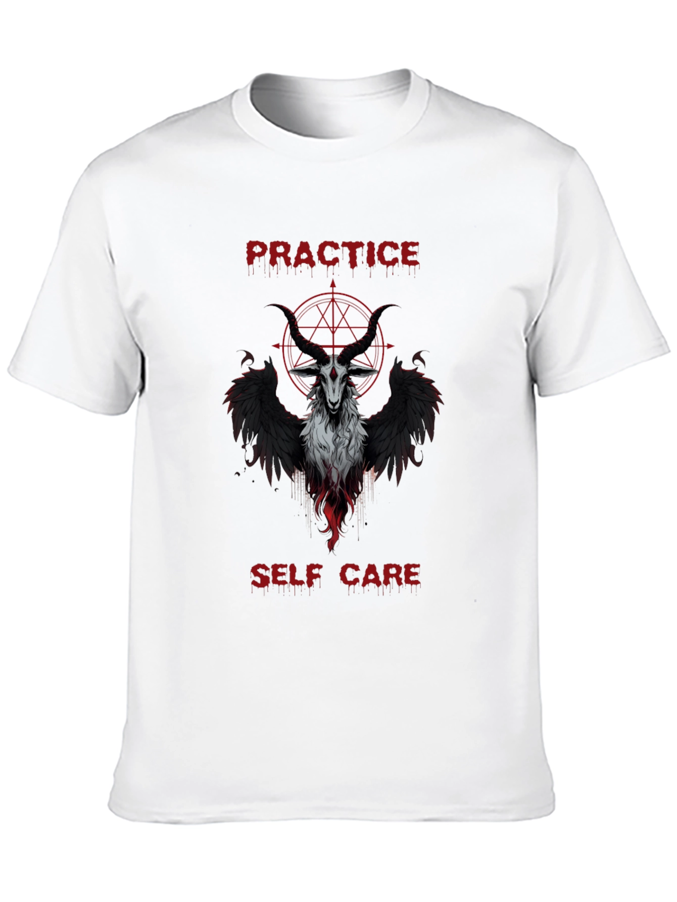 Practice Self Care Baphomet Graphic T-Shirt