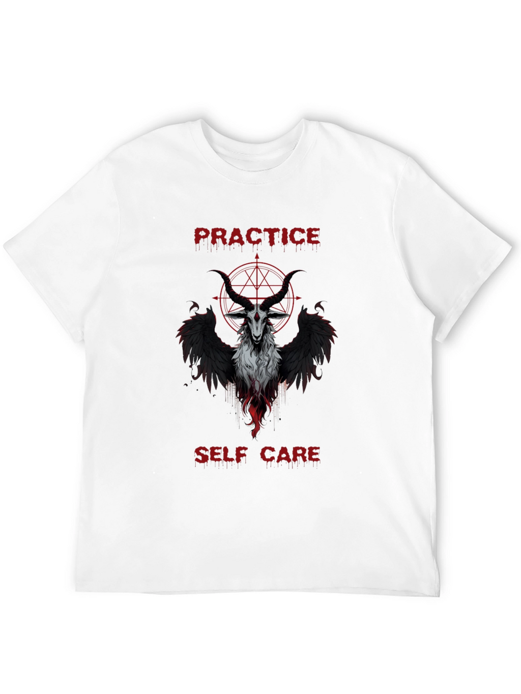 Practice Self Care Baphomet Graphic T-Shirt