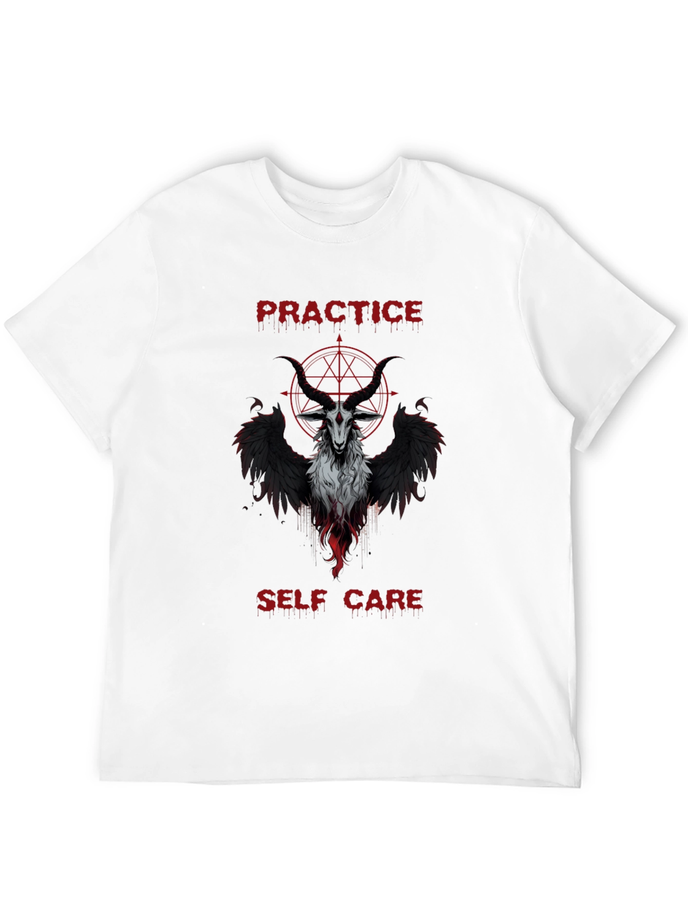Practice Self Care Baphomet Graphic T-Shirt