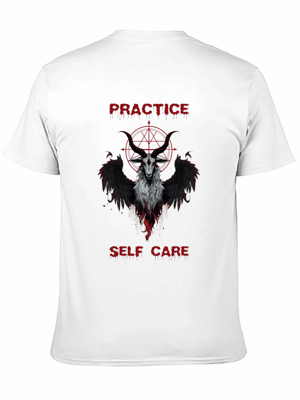 Practice Self Care Baphomet Graphic T-Shirt