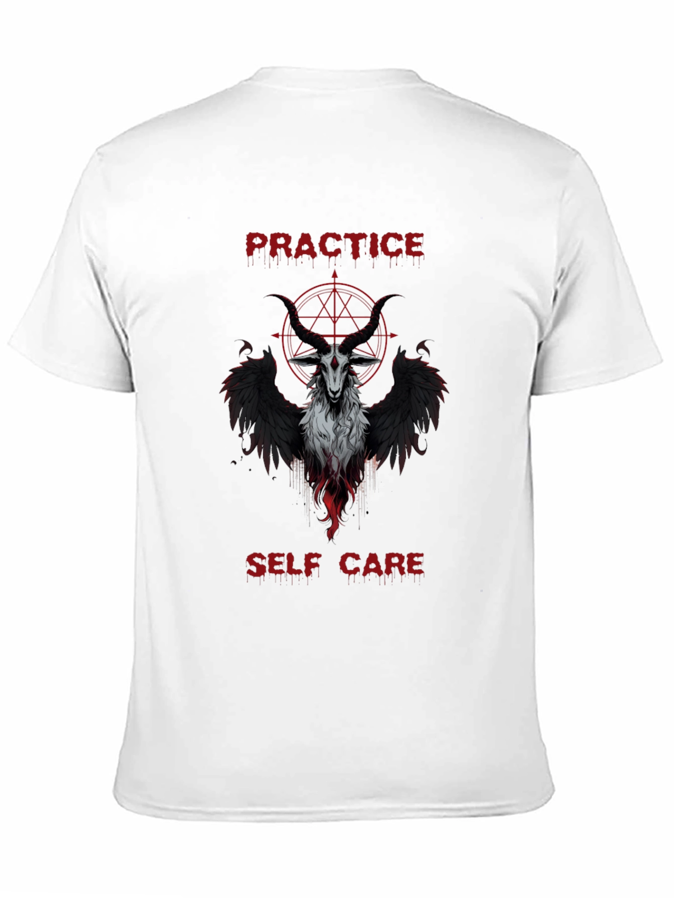 Practice Self Care Baphomet Graphic T-Shirt