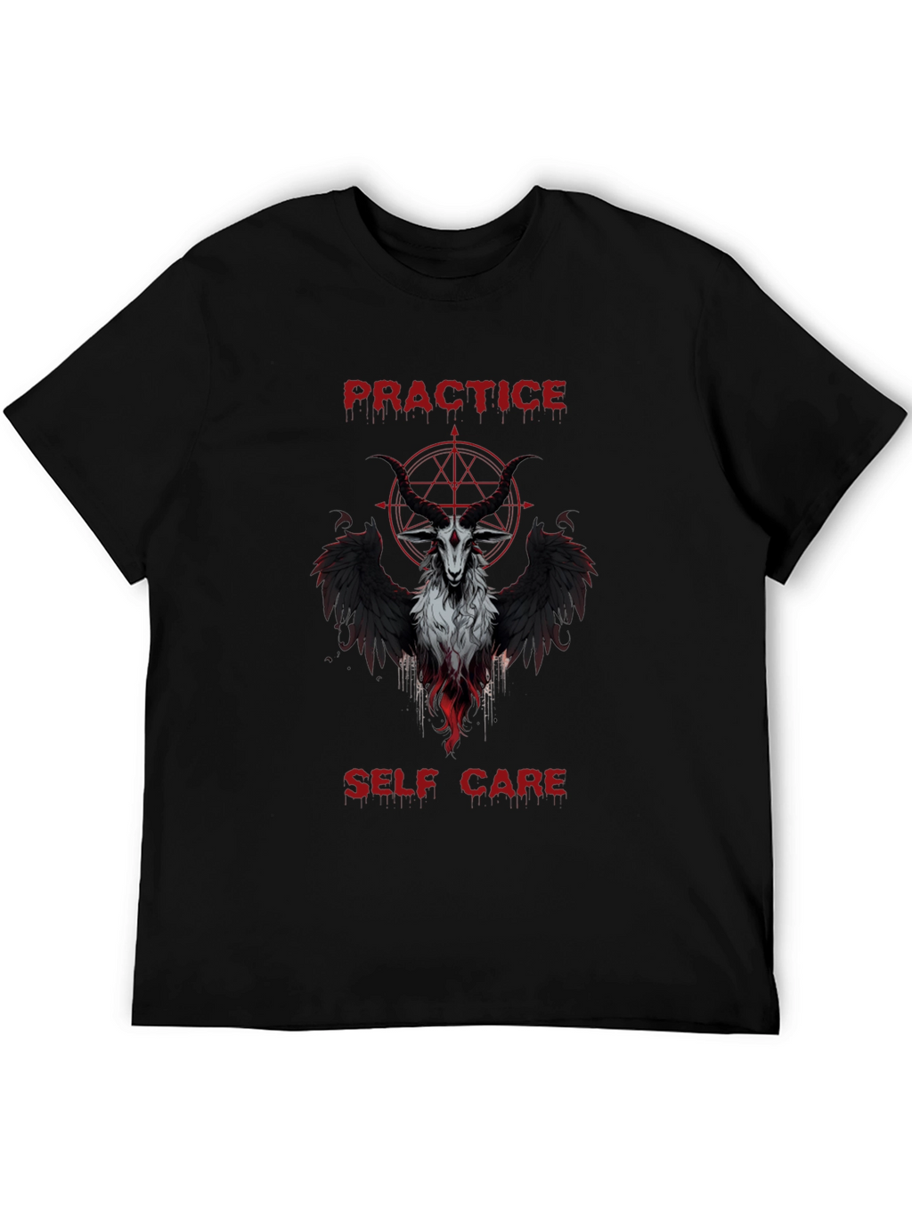 Practice Self Care Baphomet Graphic T-Shirt