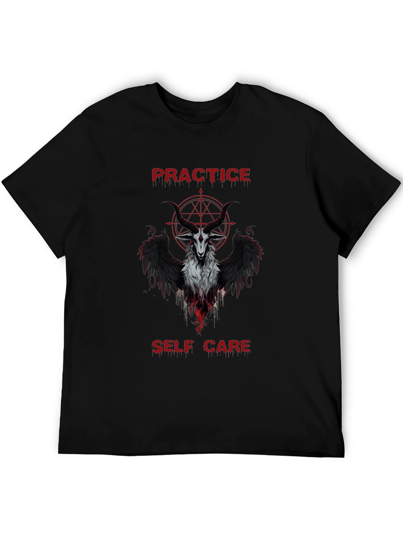 Practice Self Care Baphomet Graphic T-Shirt