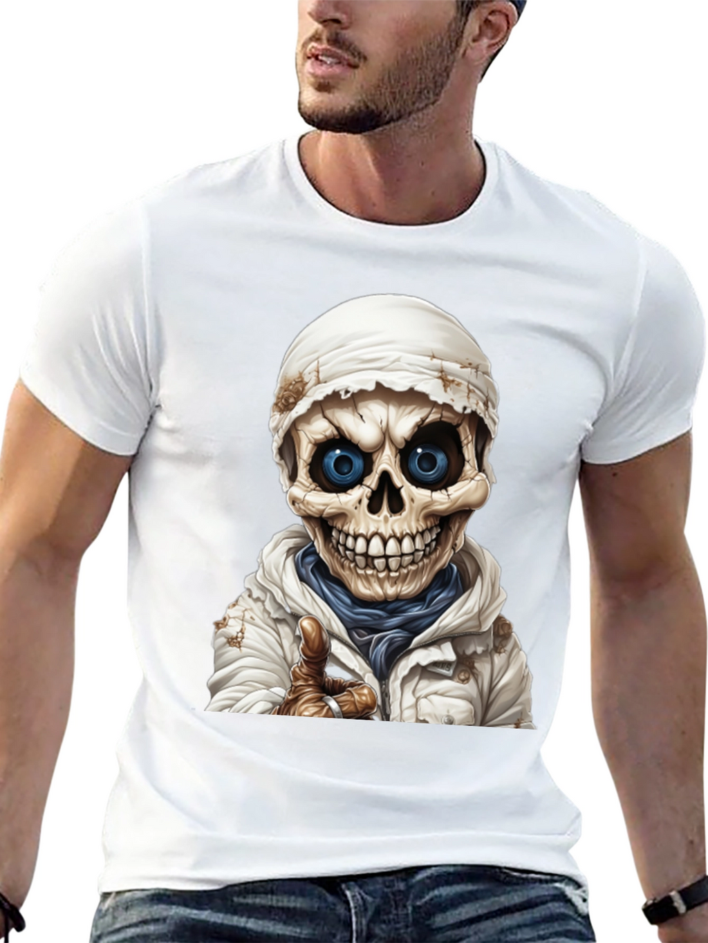 Skeleton Cartoon Graphic Tee