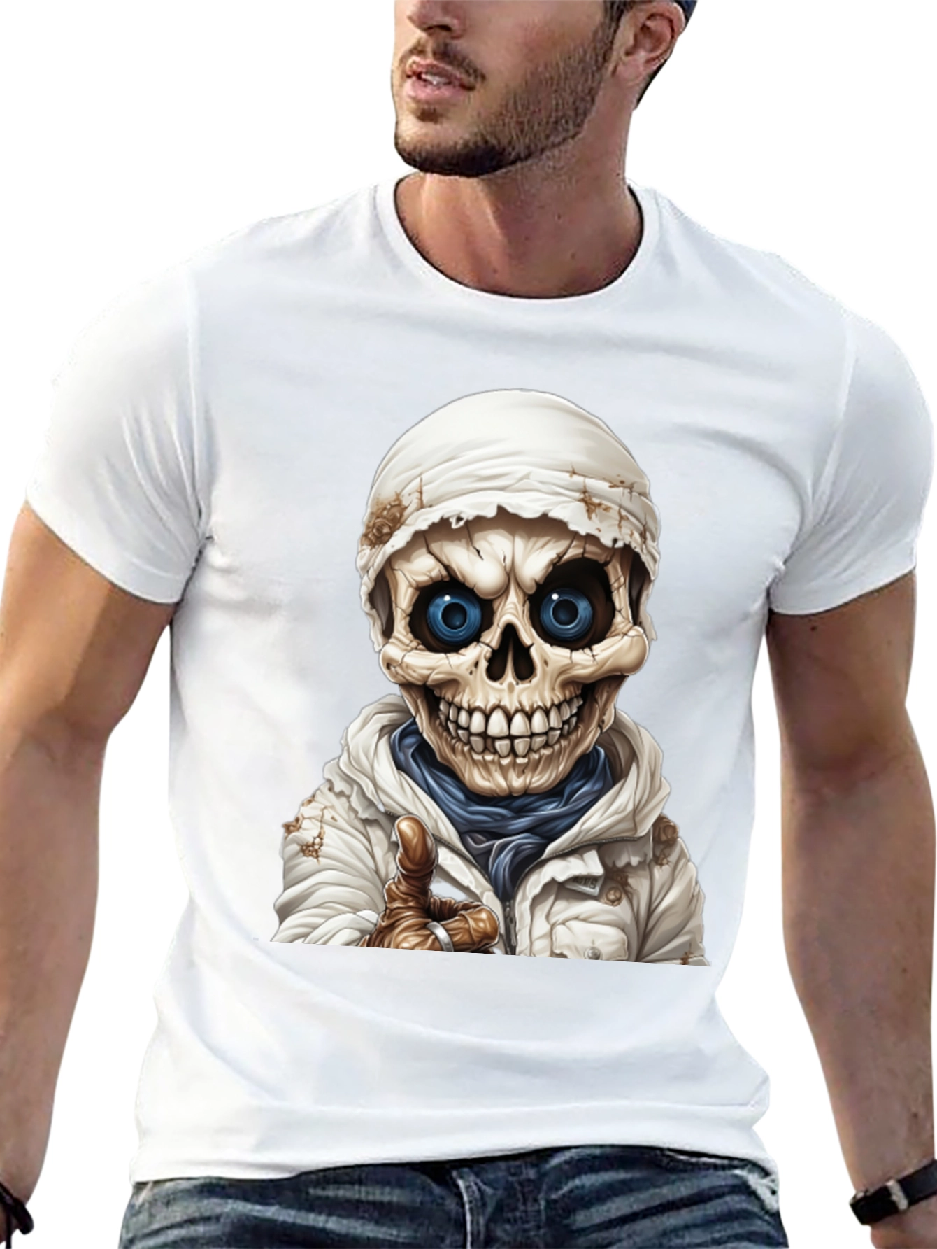 Skeleton Cartoon Graphic Tee