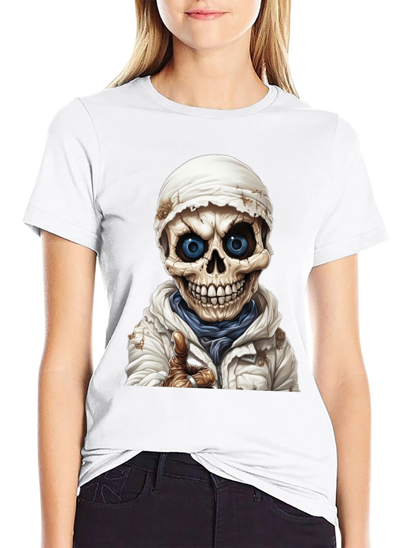 Skeleton Cartoon Graphic Tee