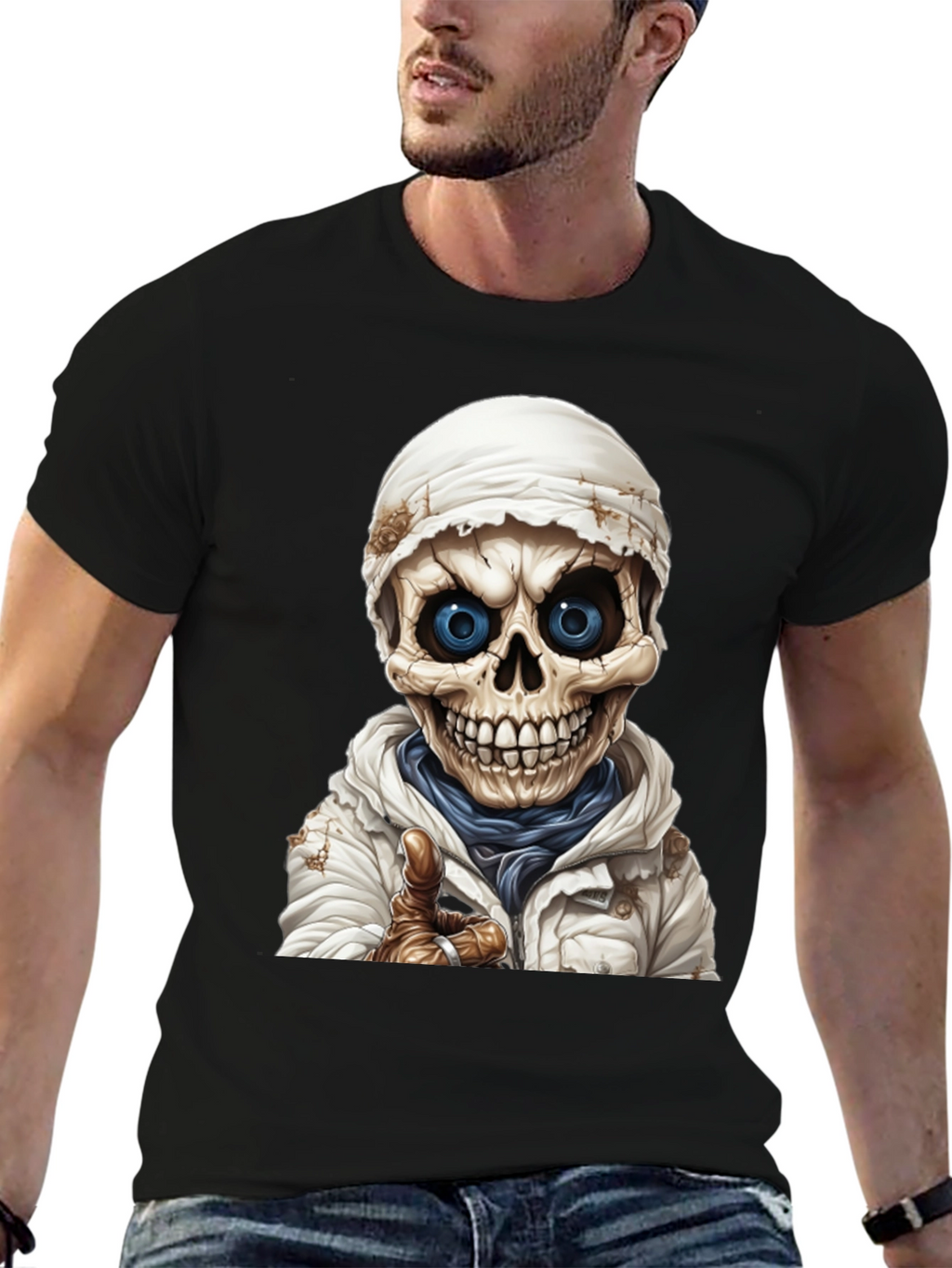 Skeleton Cartoon Graphic Tee