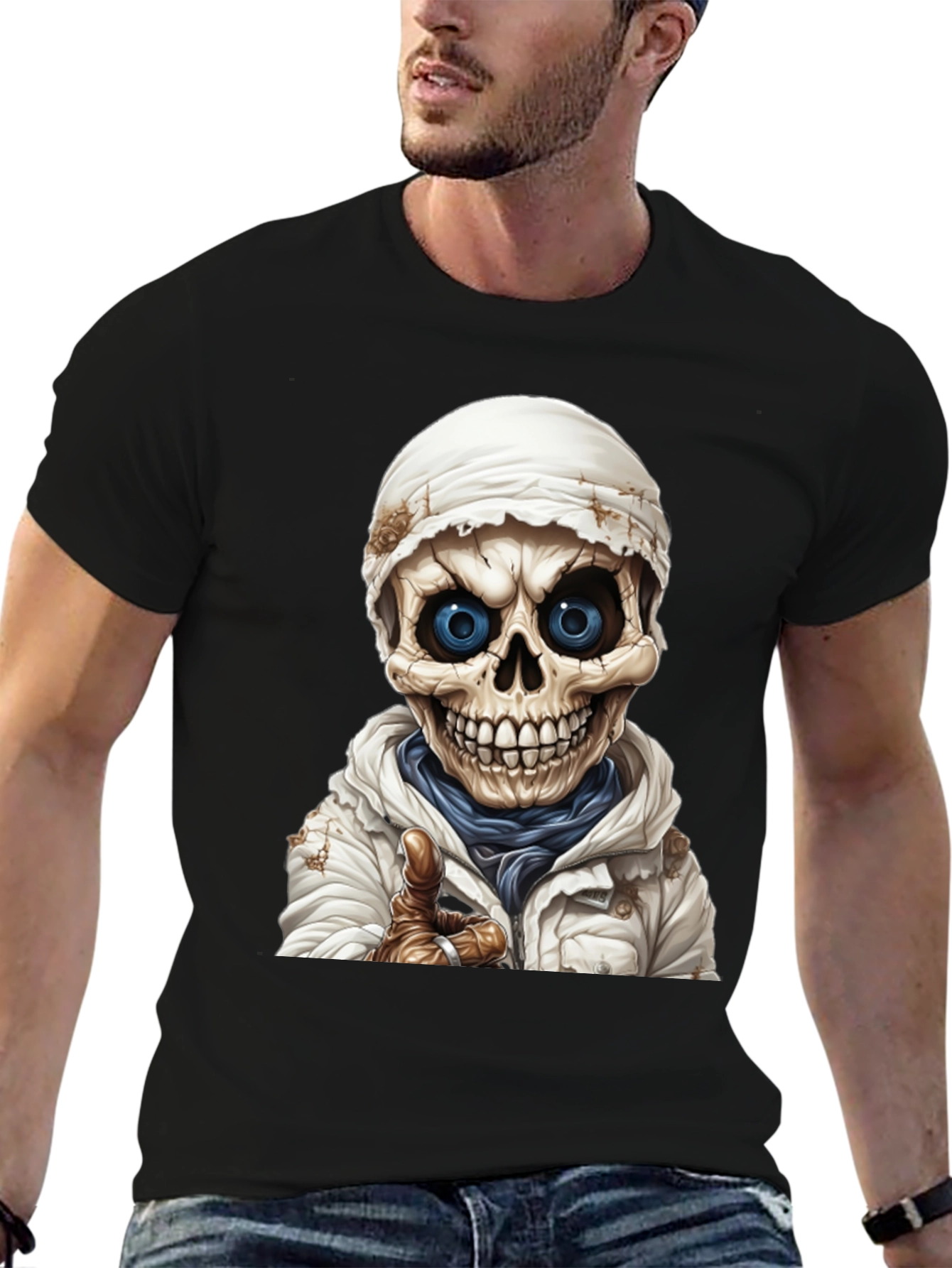 Skeleton Cartoon Graphic Tee