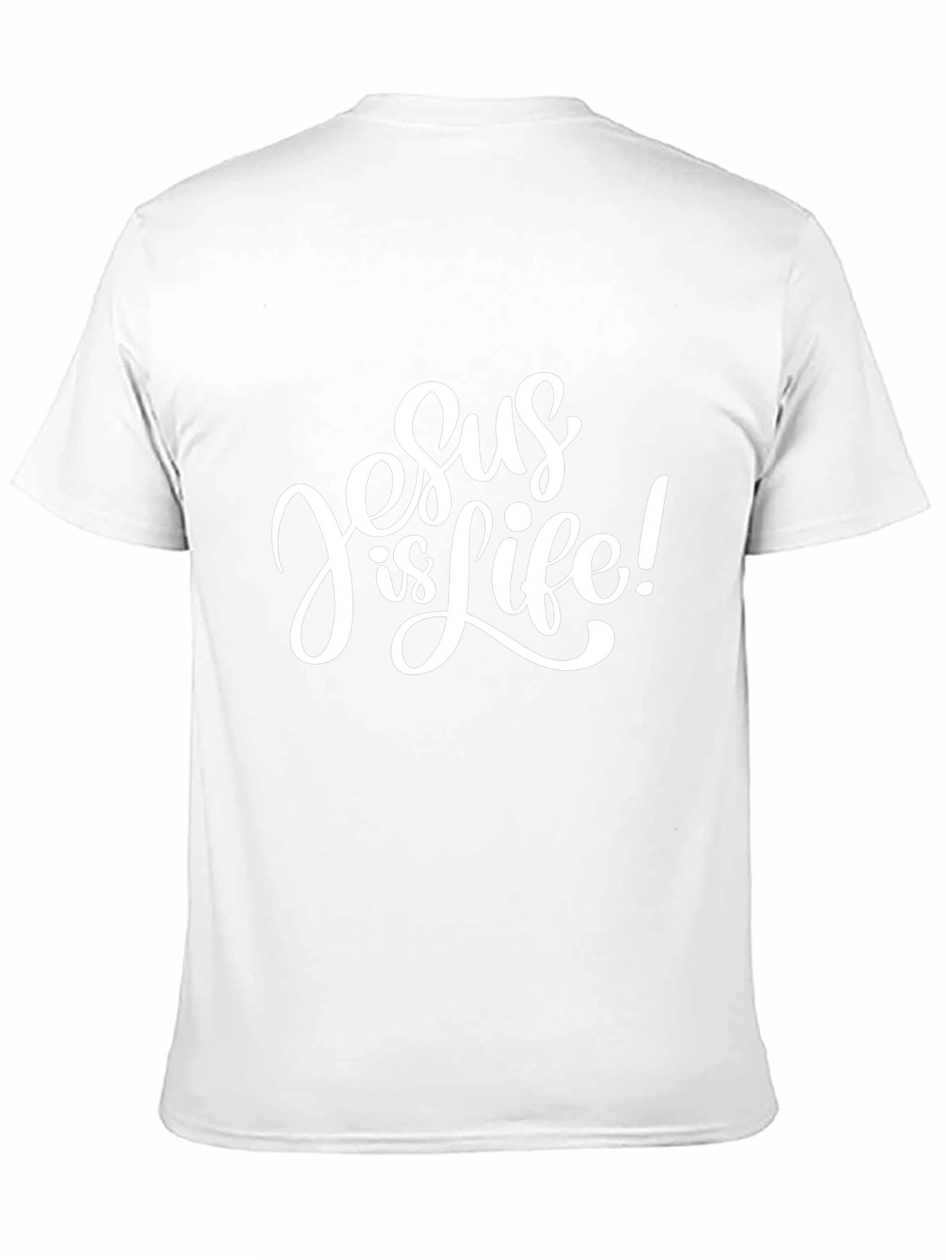 Jesus Is Life Black Graphic Tee Christian Faith Shirt