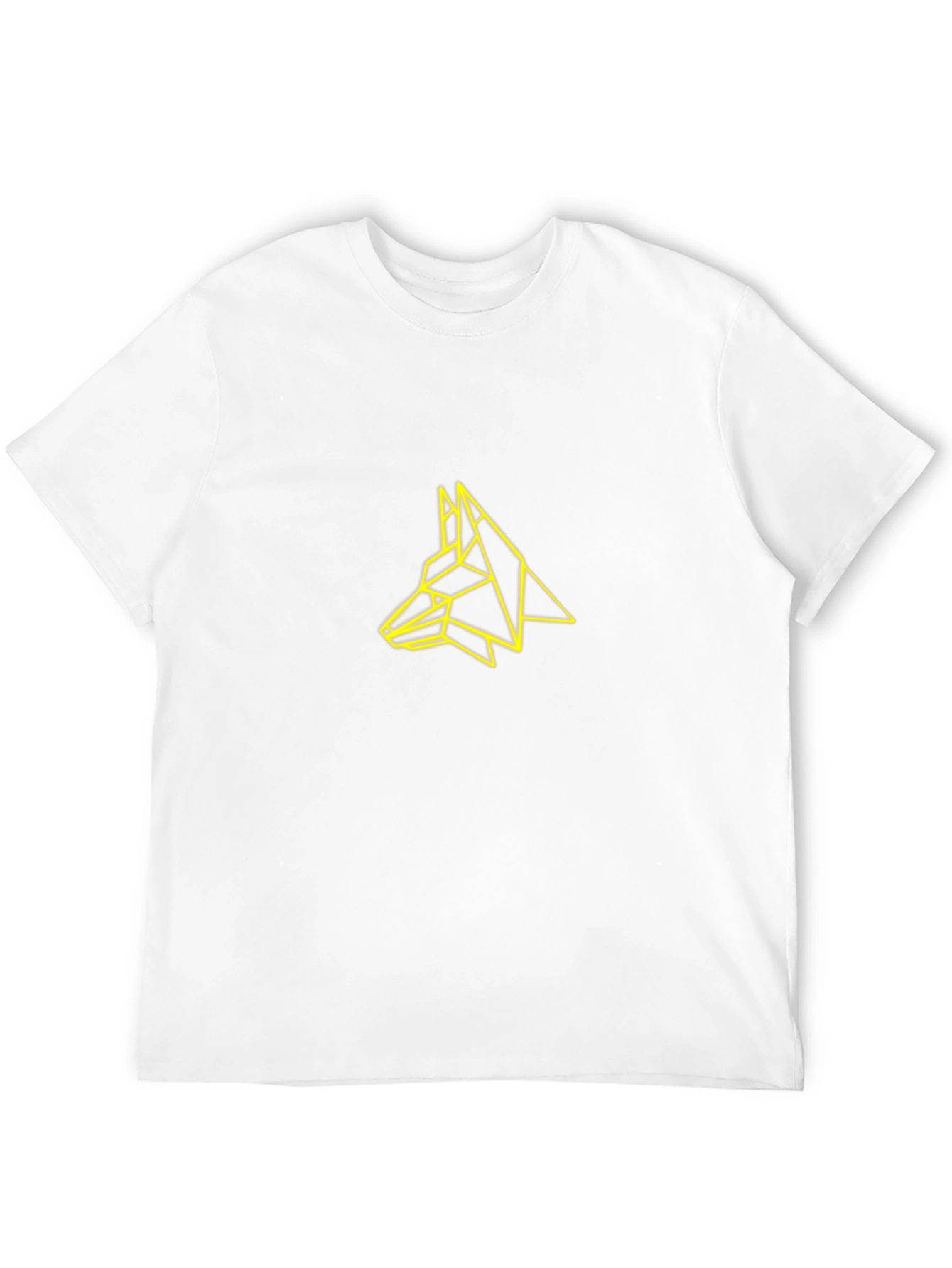 Geometric Fox Graphic Tee - Modern Black T-Shirt