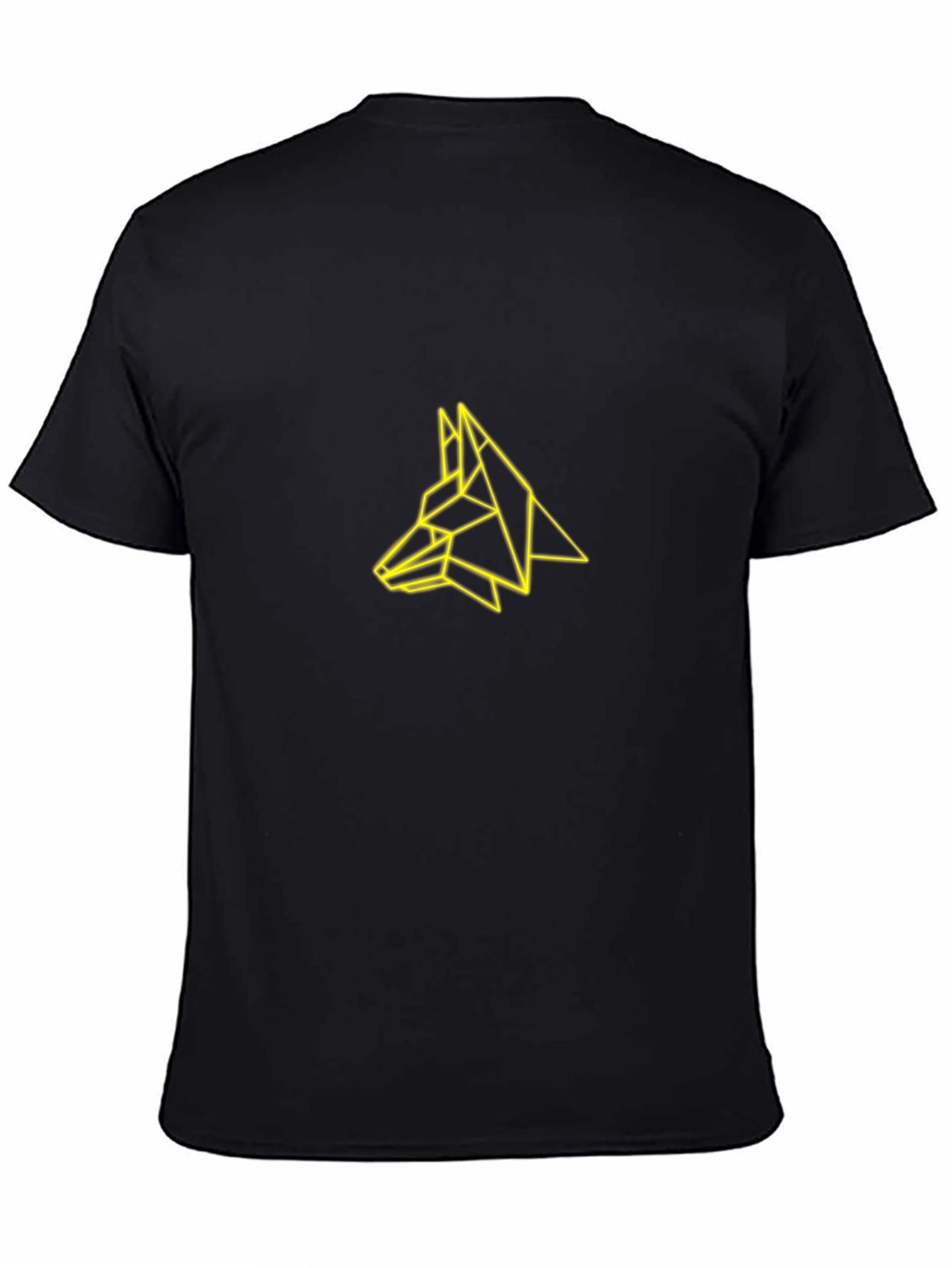 Geometric Fox Graphic Tee - Modern Black T-Shirt