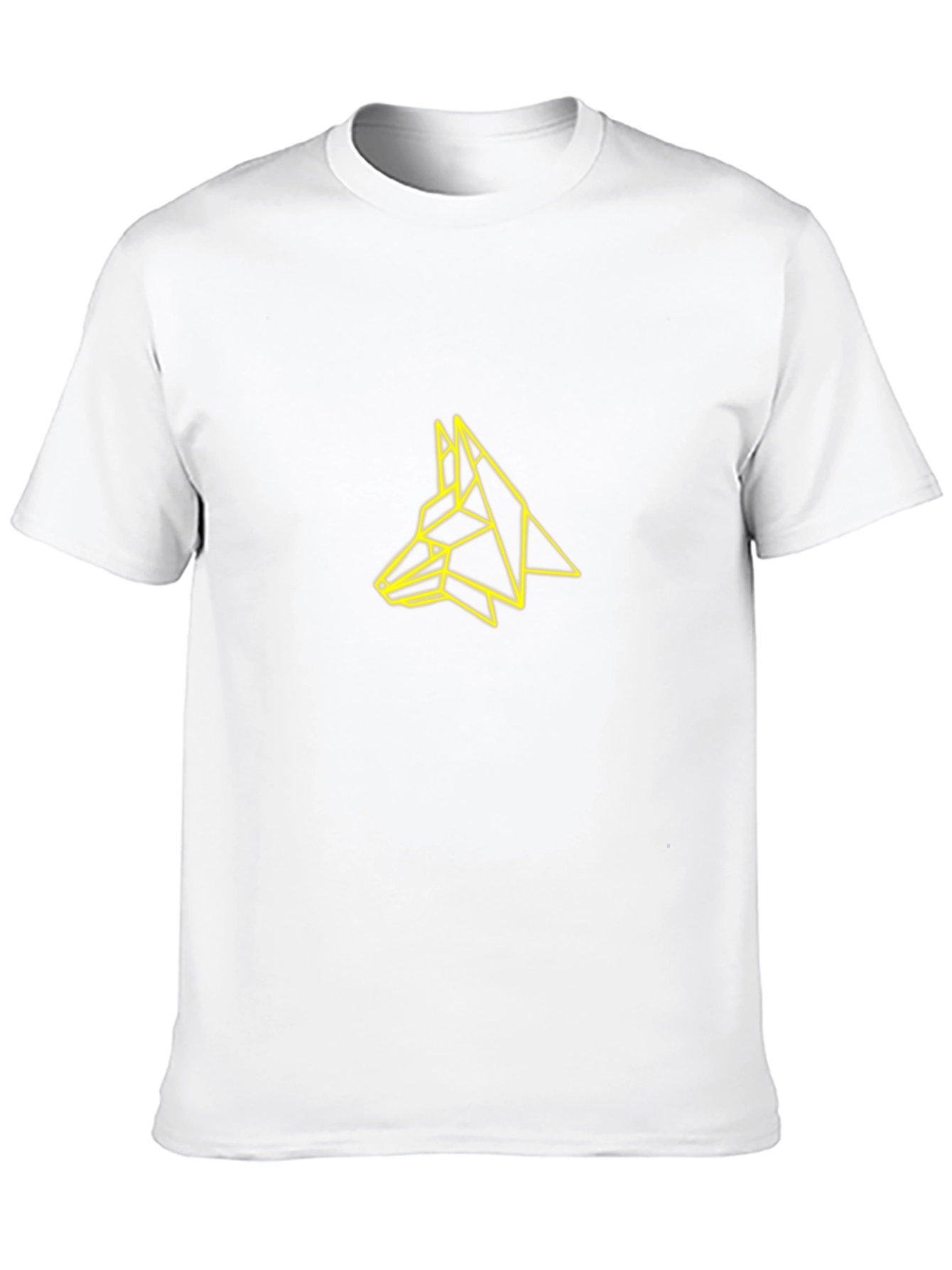 Geometric Fox Graphic Tee - Modern Black T-Shirt