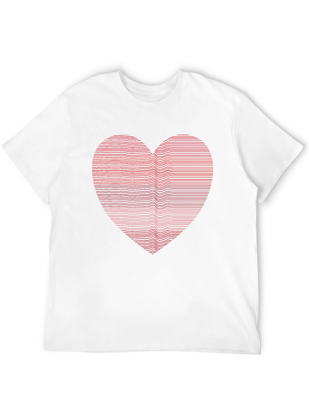 Heart Lines Graphic Tee - Modern Casual Shirt