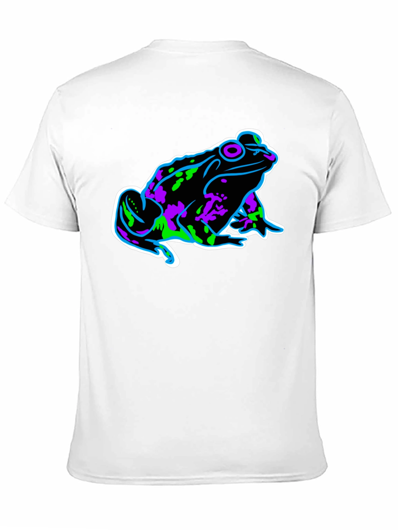 Neon Frog Graphic Black T-Shirt
