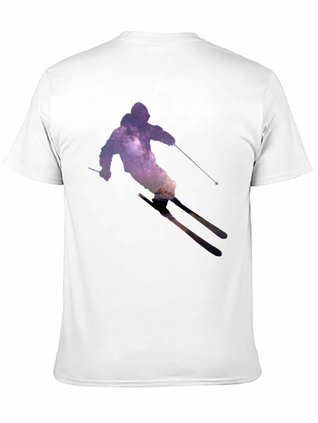 Galaxy Skier Graphic T-Shirt - Unique Space Tee