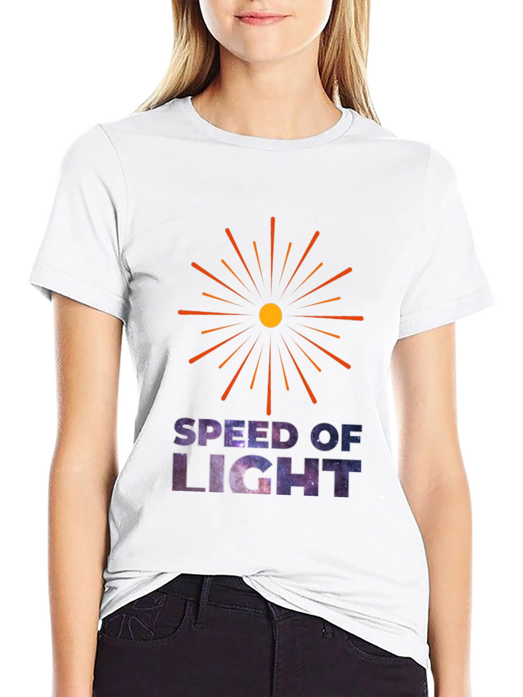 Speed of Light Galaxy Graphic T-Shirt