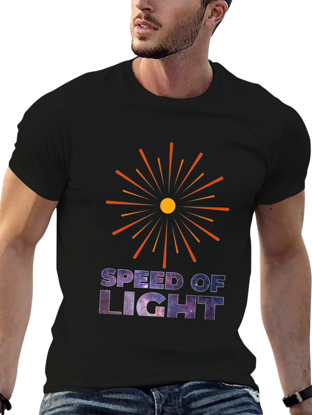 Speed of Light Galaxy Graphic T-Shirt