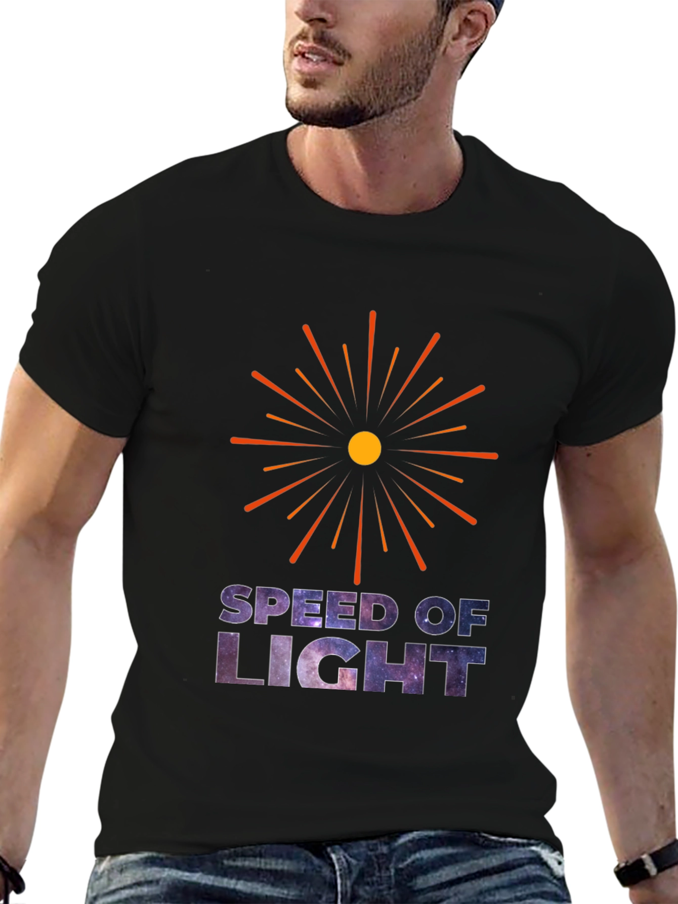 Speed of Light Galaxy Graphic T-Shirt
