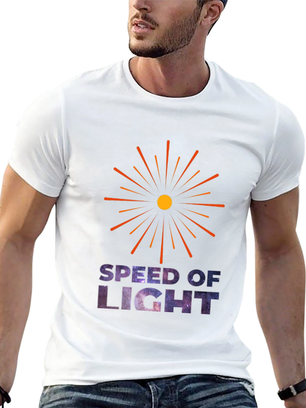 Speed of Light Galaxy Graphic T-Shirt