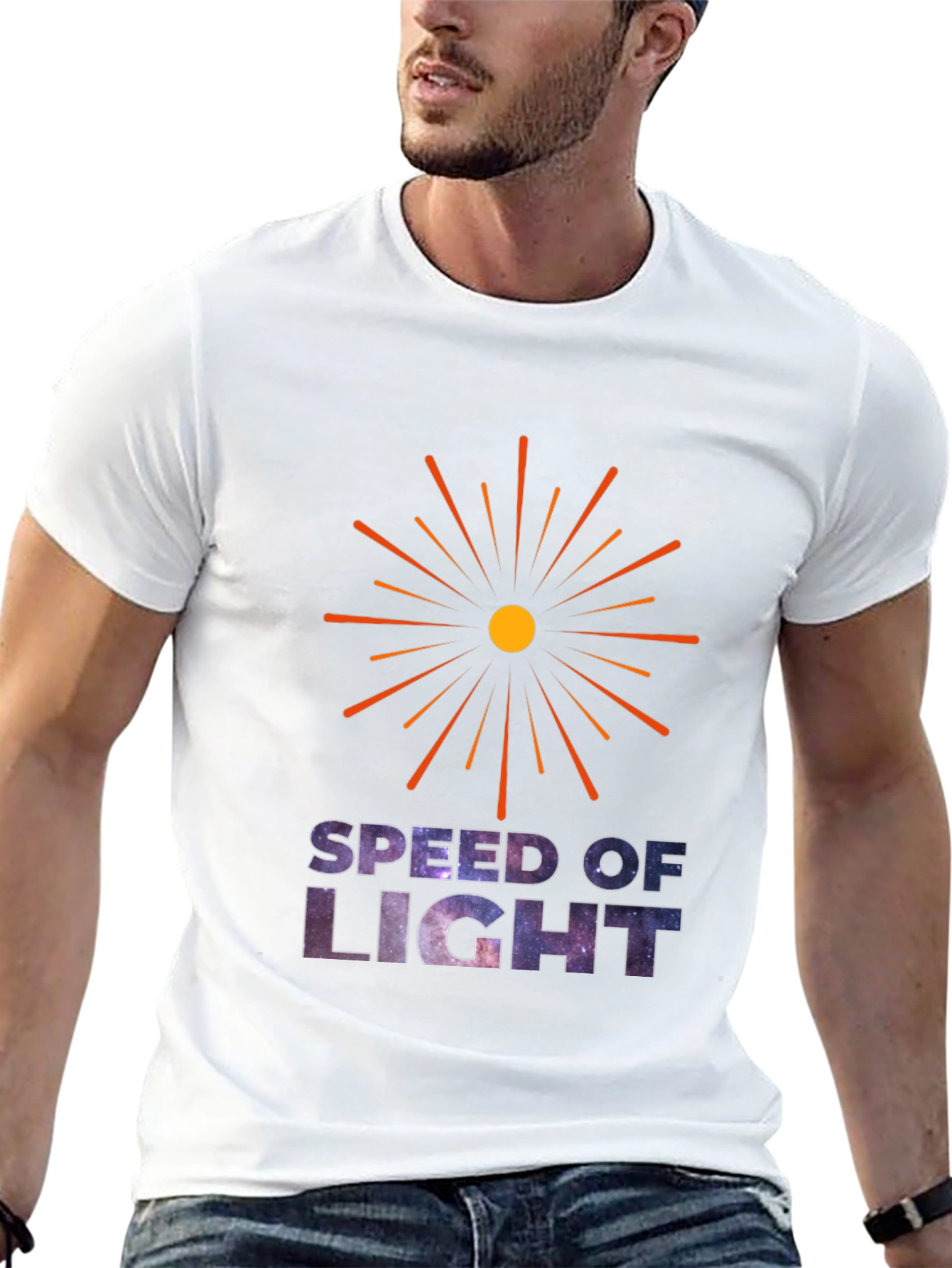 Speed of Light Galaxy Graphic T-Shirt