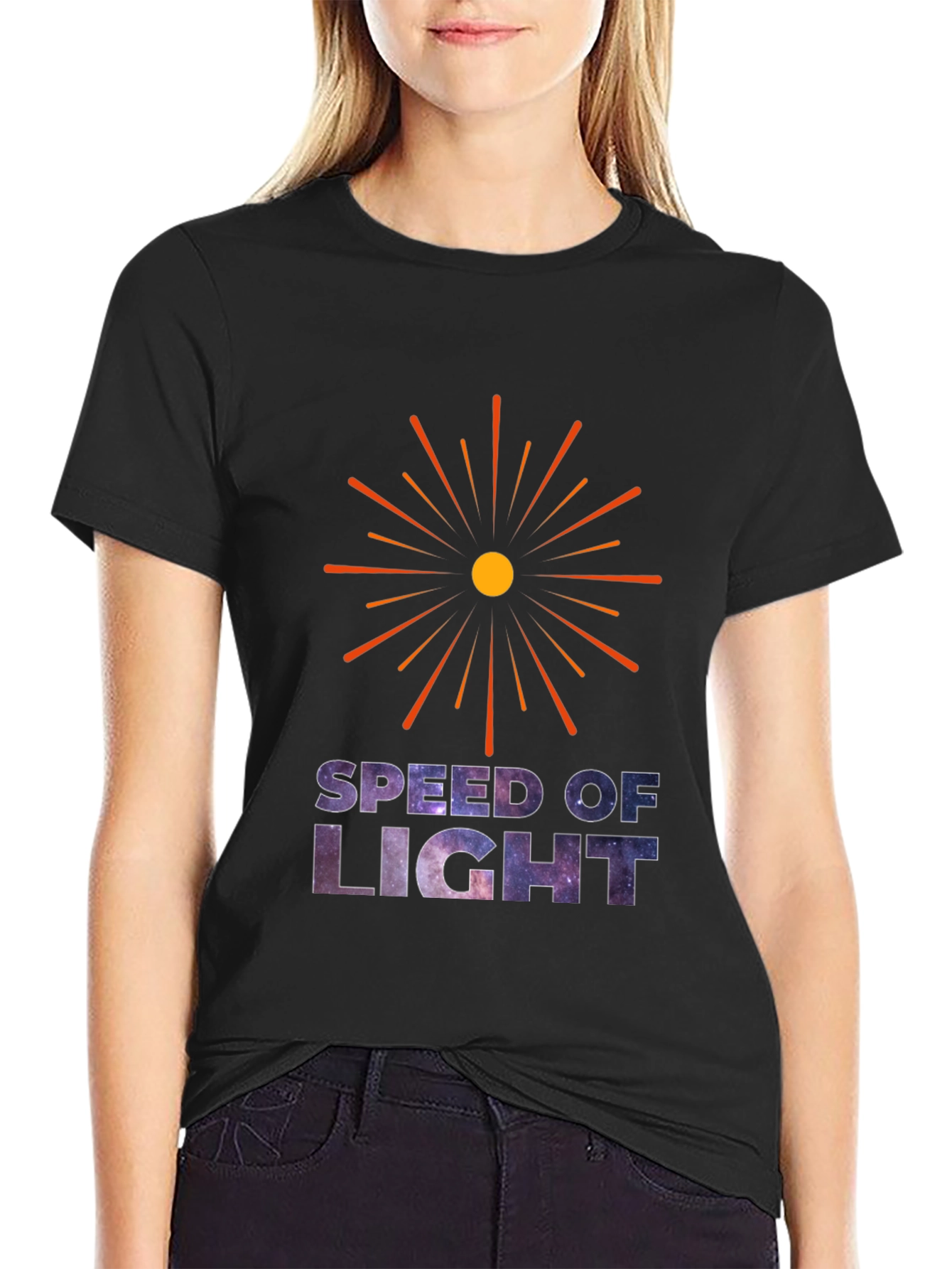 Speed of Light Galaxy Graphic T-Shirt