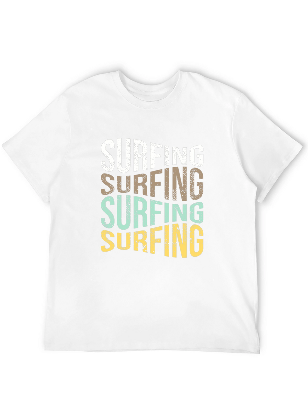 Retro Surfing Graphic T-Shirt - Black