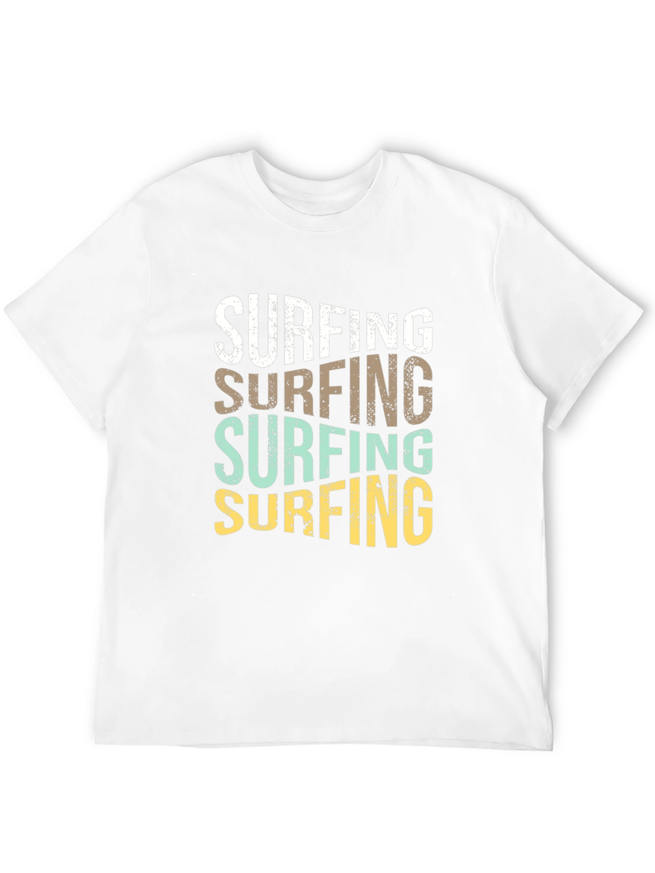Retro Surfing Graphic T-Shirt - Black