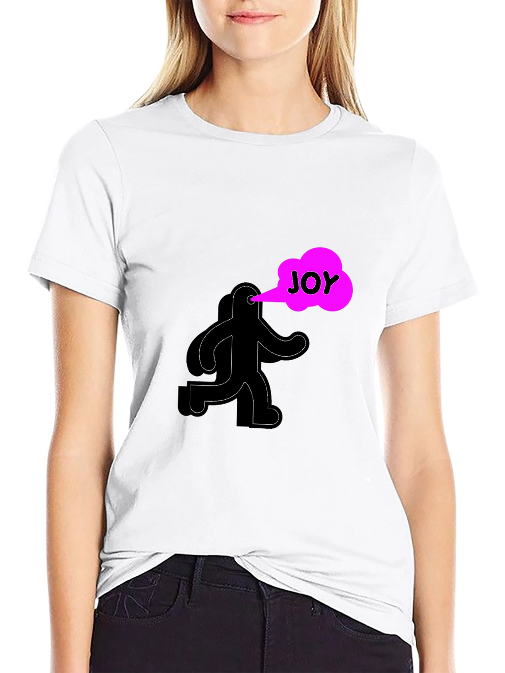 Joyful Graphic Black T-Shirt