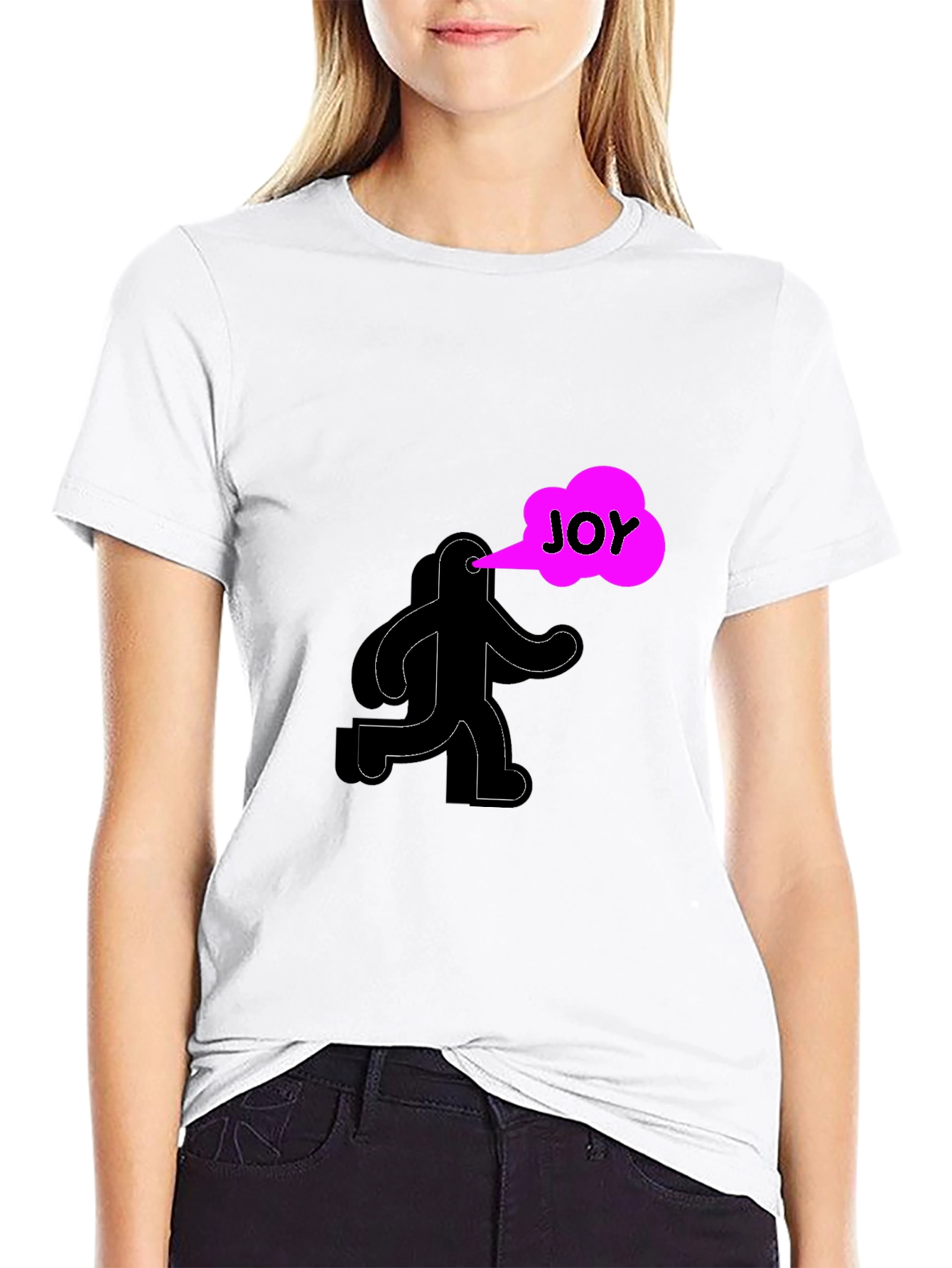 Joyful Graphic Black T-Shirt