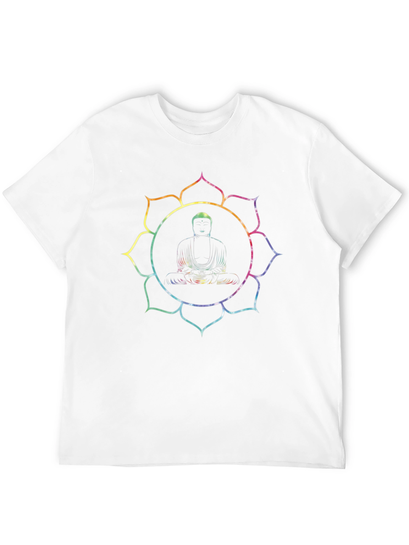Buddha Lotus Graphic Tee - Black Cotton T-Shirt