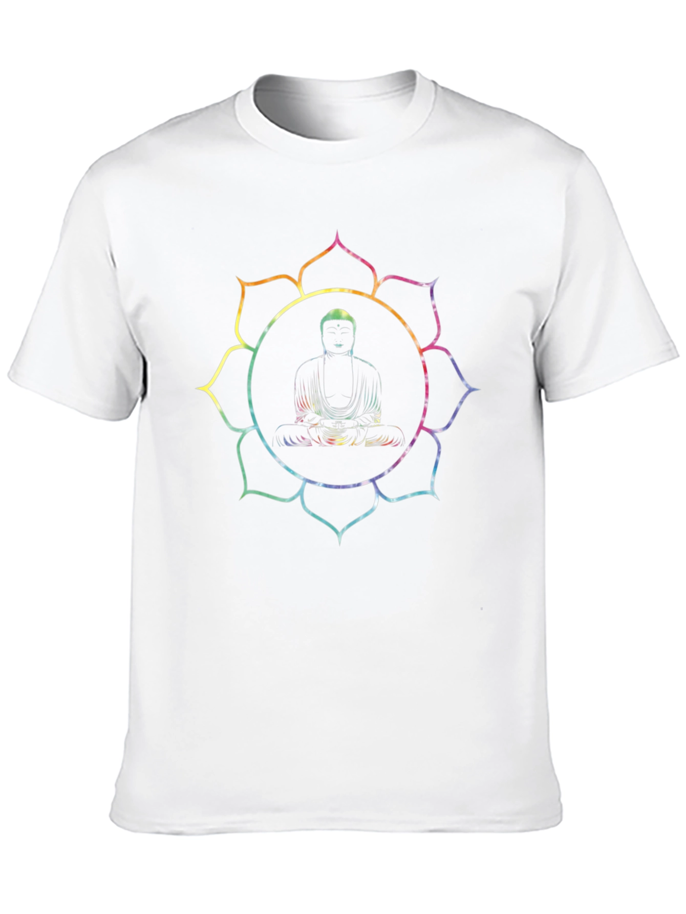 Buddha Lotus Graphic Tee - Black Cotton T-Shirt