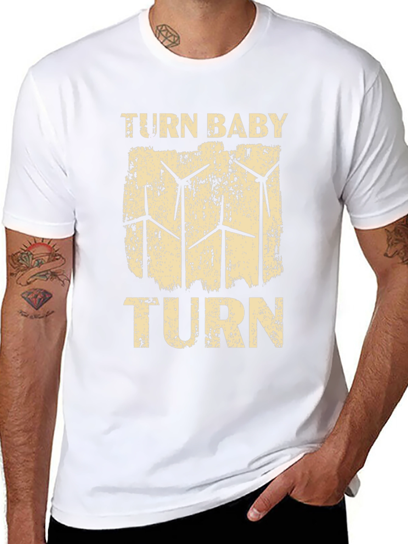 Turn Baby Turn Wind Turbine Graphic Tee