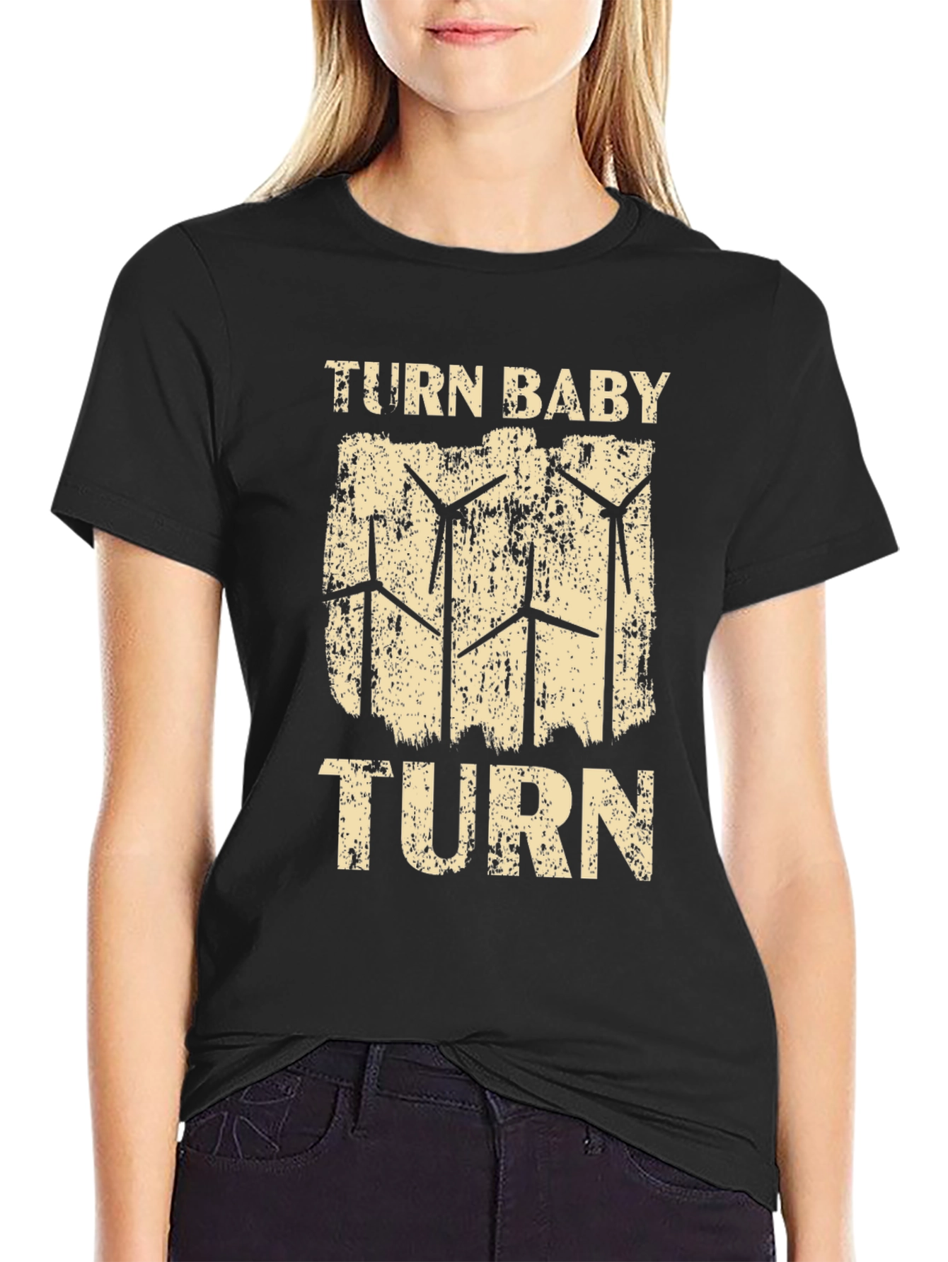 Turn Baby Turn Wind Turbine Graphic Tee