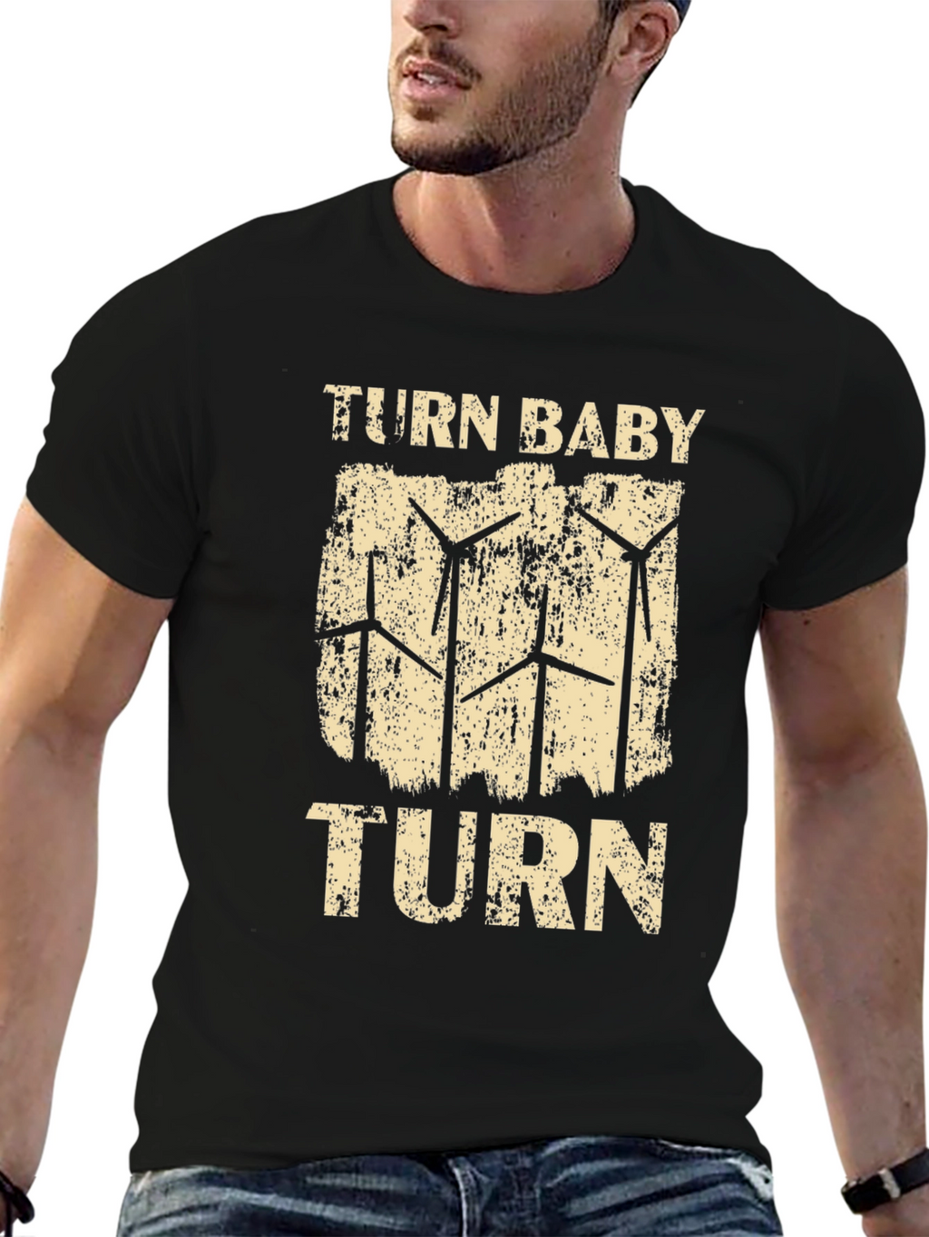 Turn Baby Turn Wind Turbine Graphic Tee