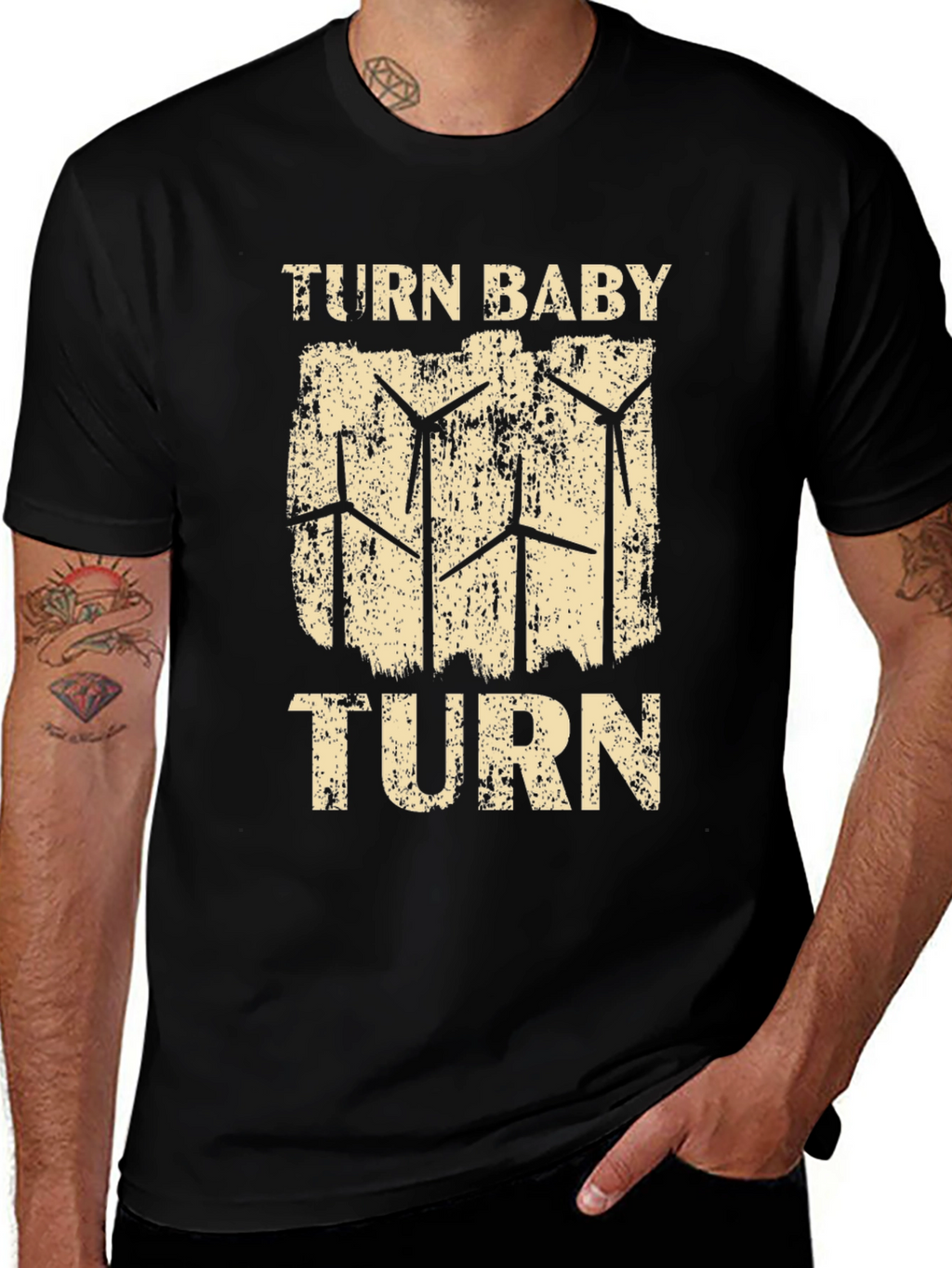 Turn Baby Turn Wind Turbine Graphic Tee