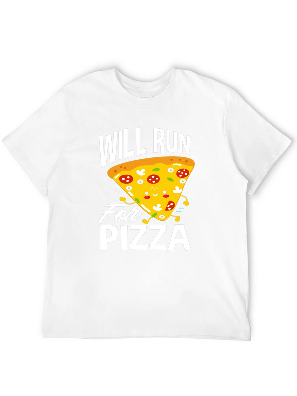 Will Run For Pizza Funny Graphic Tee