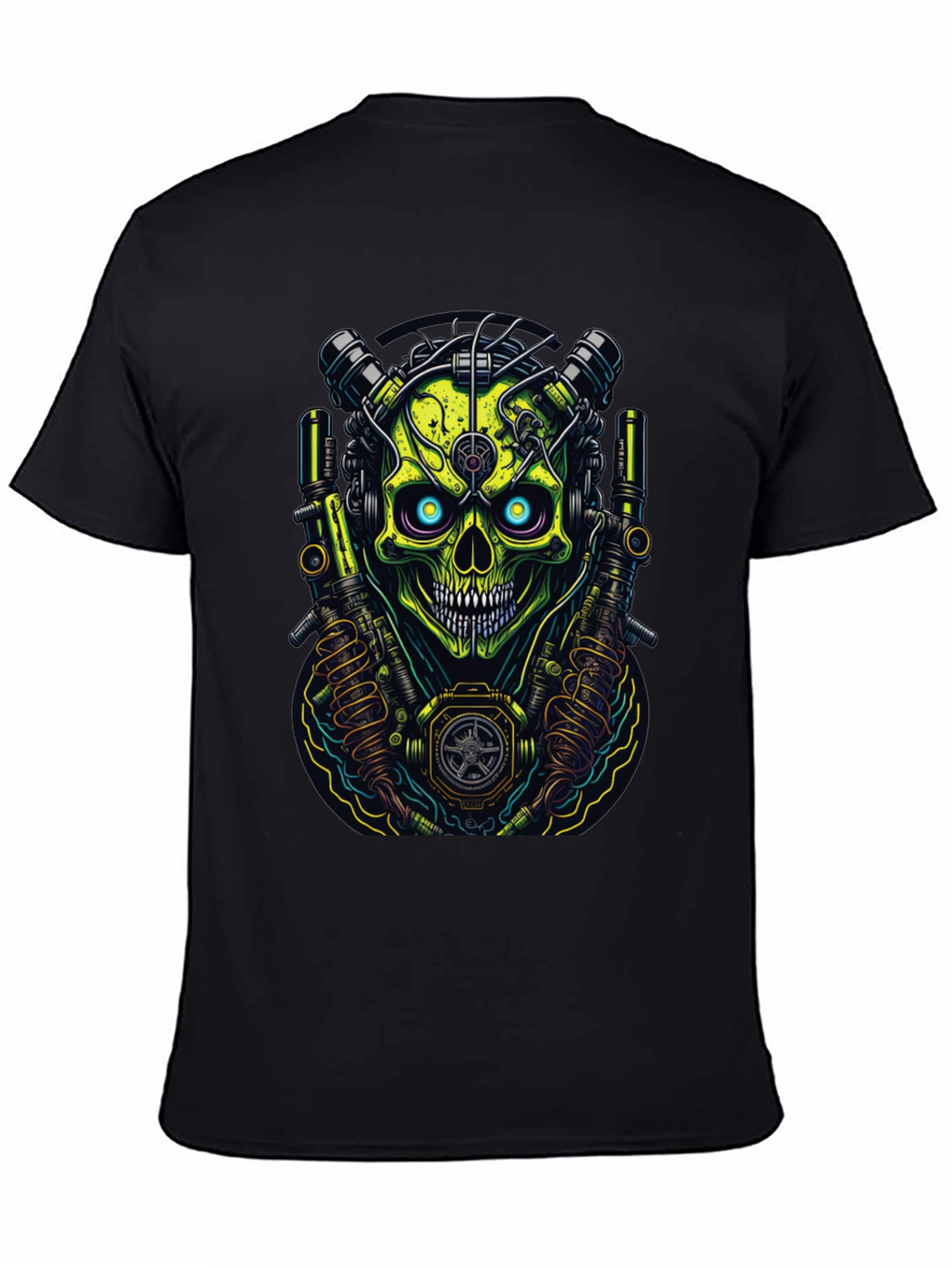 Cyberpunk Skull Graphic T-Shirt - Edgy Style