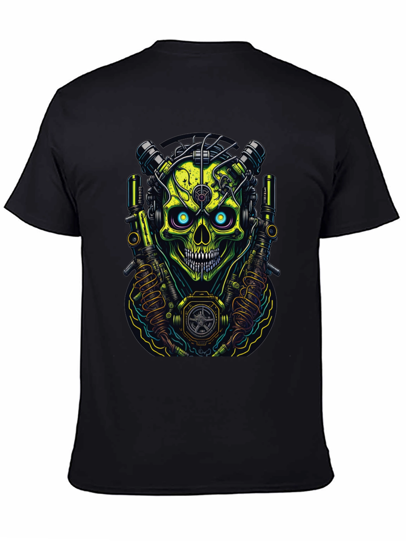 Cyberpunk Skull Graphic T-Shirt - Edgy Style
