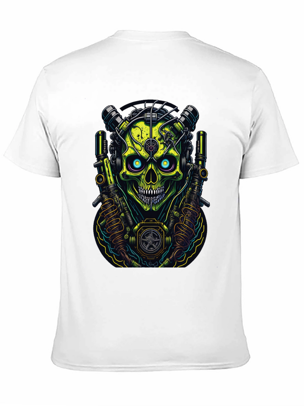Cyberpunk Skull Graphic T-Shirt - Edgy Style