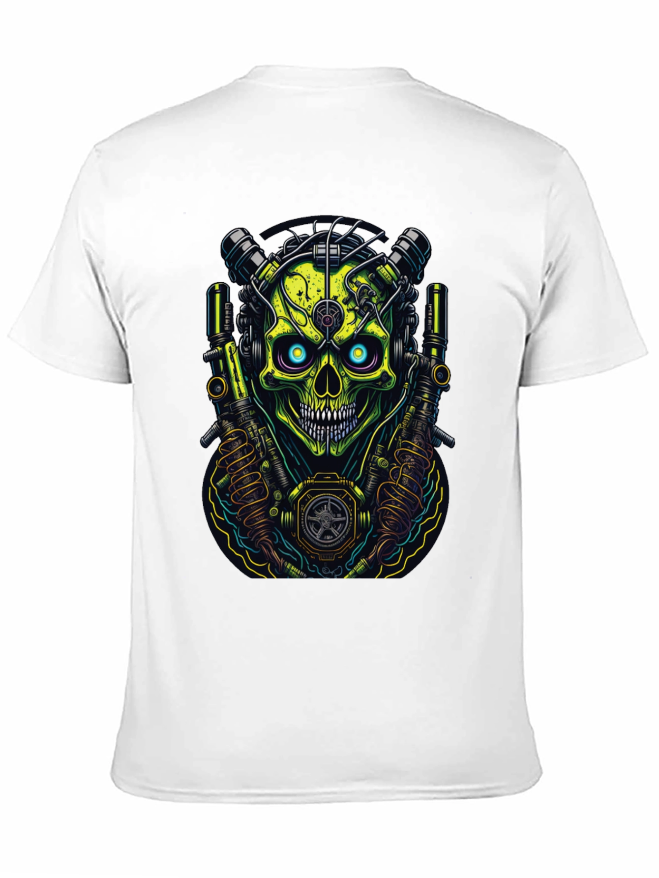 Cyberpunk Skull Graphic T-Shirt - Edgy Style