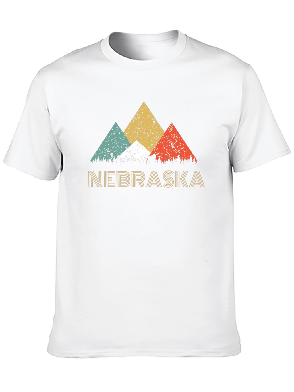 Retro Nebraska Mountain Graphic Tee - Black