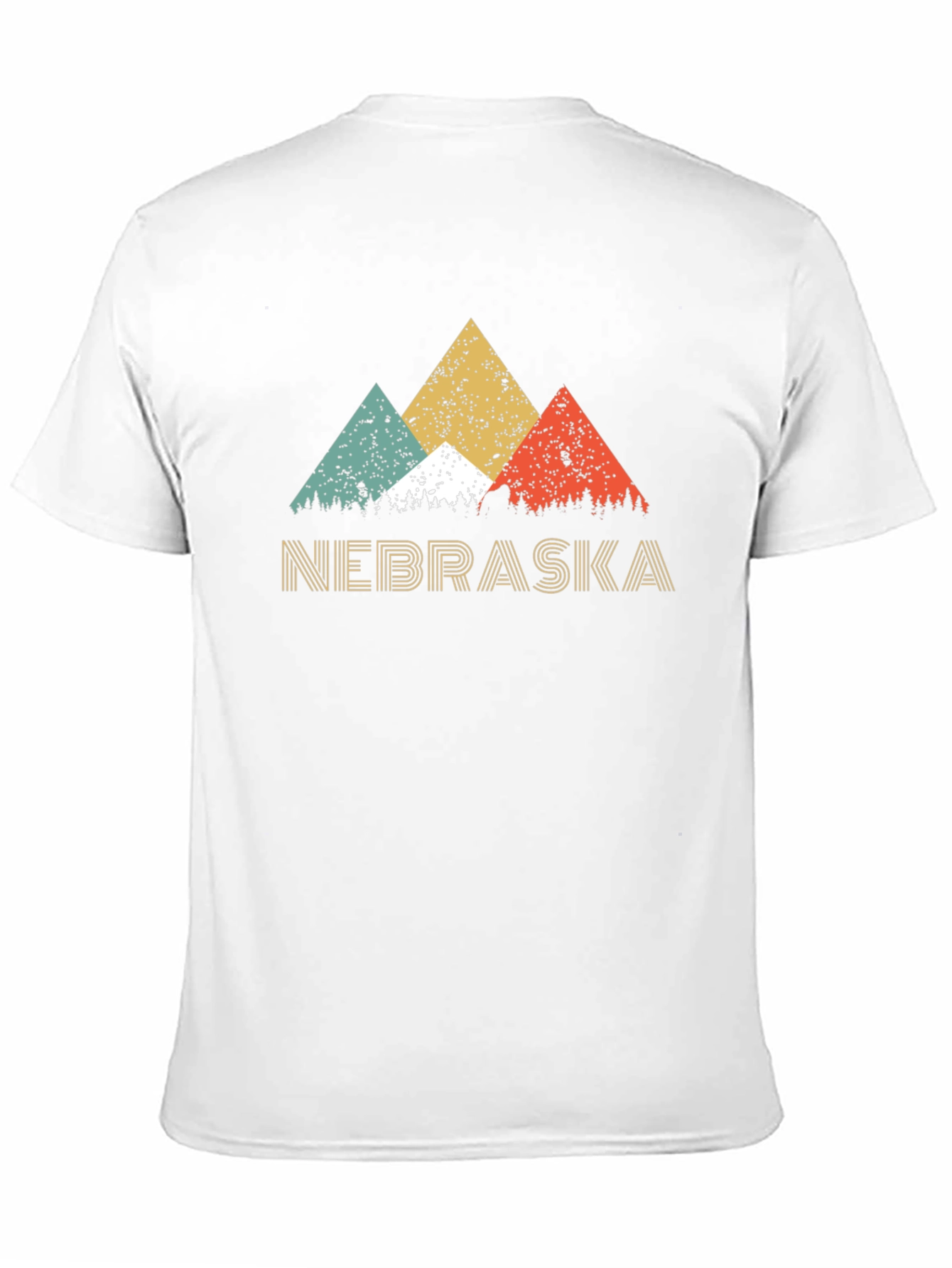 Retro Nebraska Mountain Graphic Tee - Black