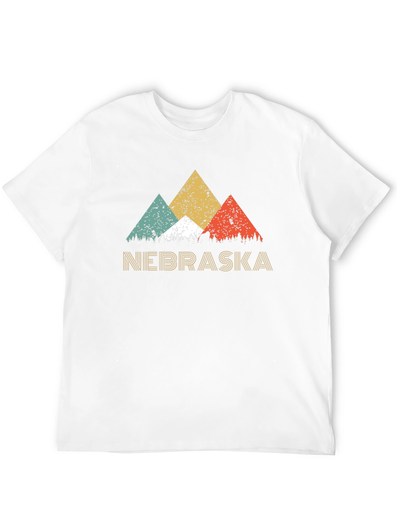 Retro Nebraska Mountain Graphic Tee - Black