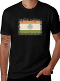India Flag T-Shirt - Distressed Graphic Tee