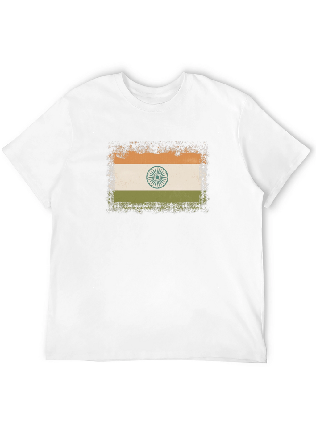 India Flag T-Shirt - Distressed Graphic Tee