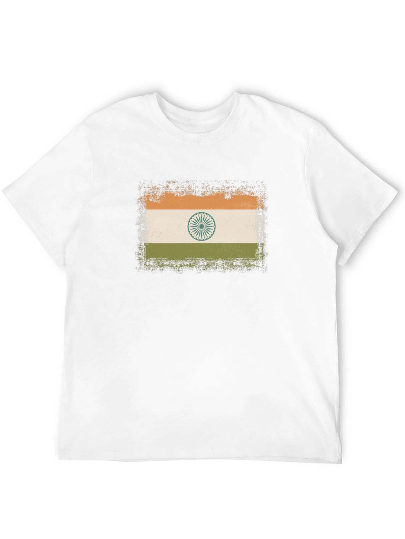 India Flag T-Shirt - Distressed Graphic Tee