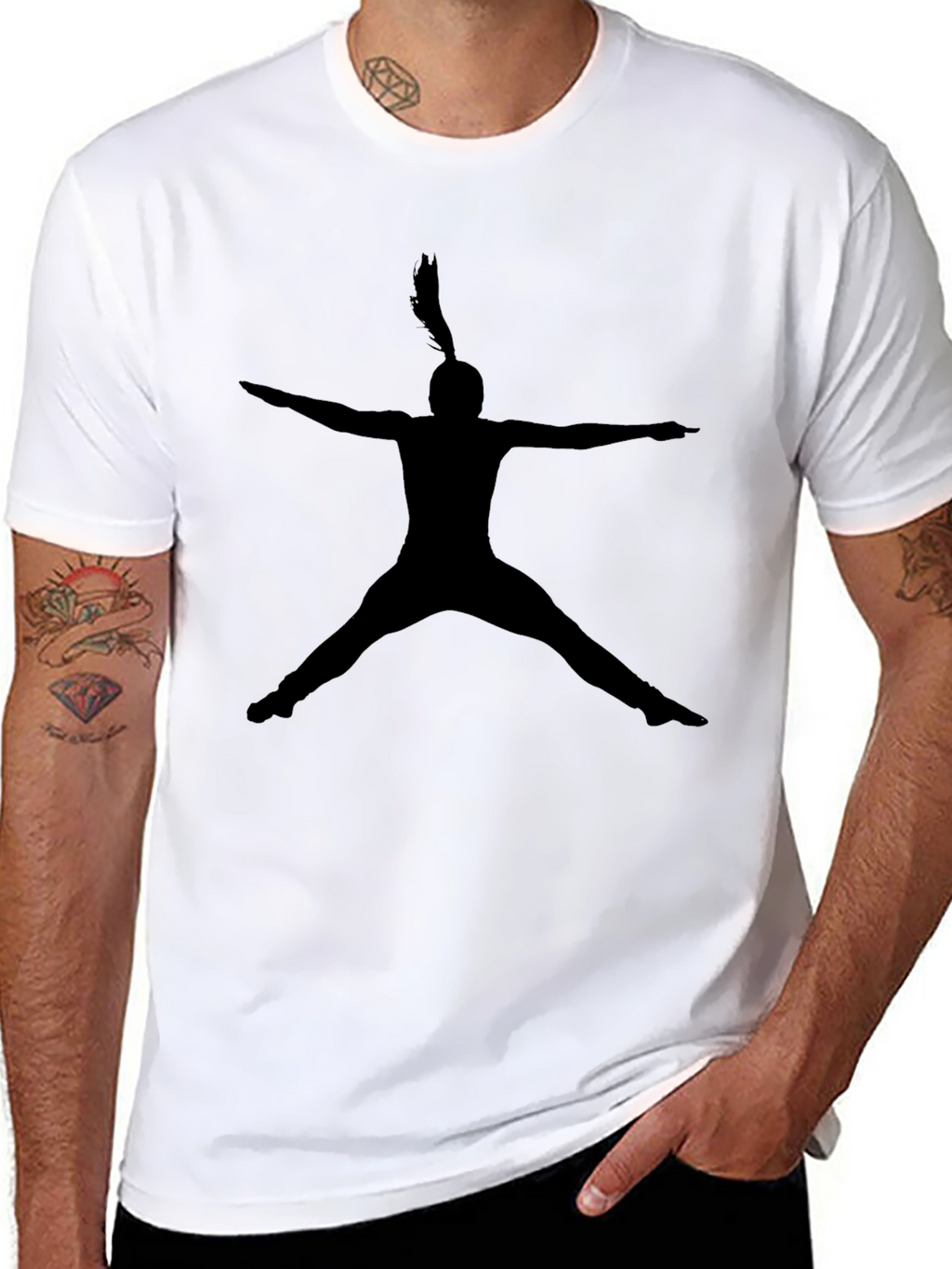 Silhouette Dancer Tee - Black Graphic T-Shirt
